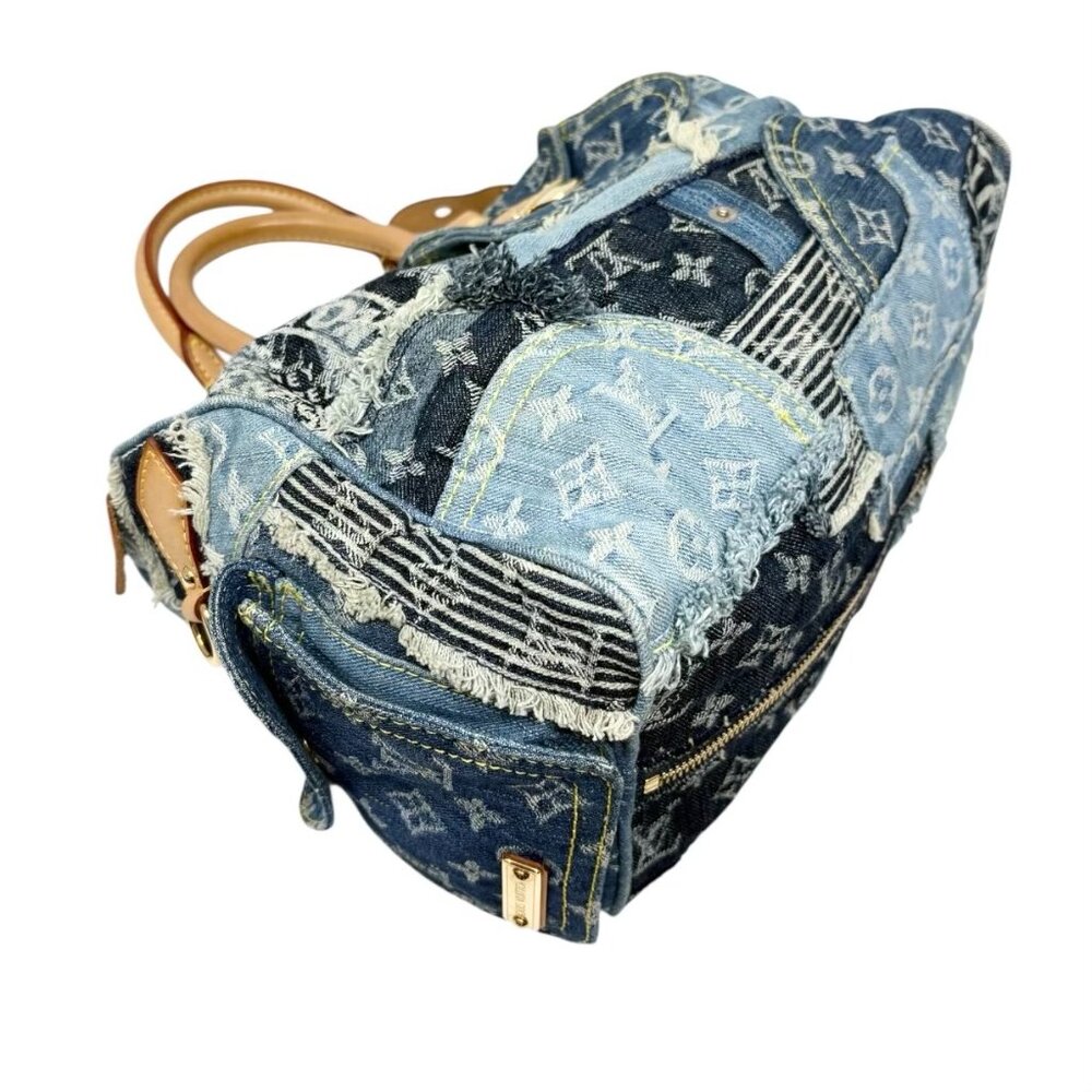 Louis Vuitton Vintage Monogram Patchwork Denim Sp… - image 7